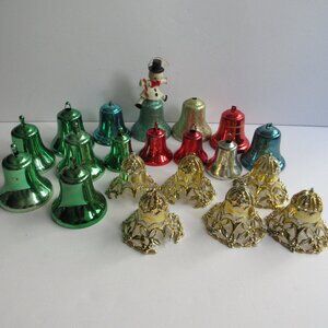20 Bradford Unbreakable Filigree Plastic Bells Filagree Christmas Ornaments READ